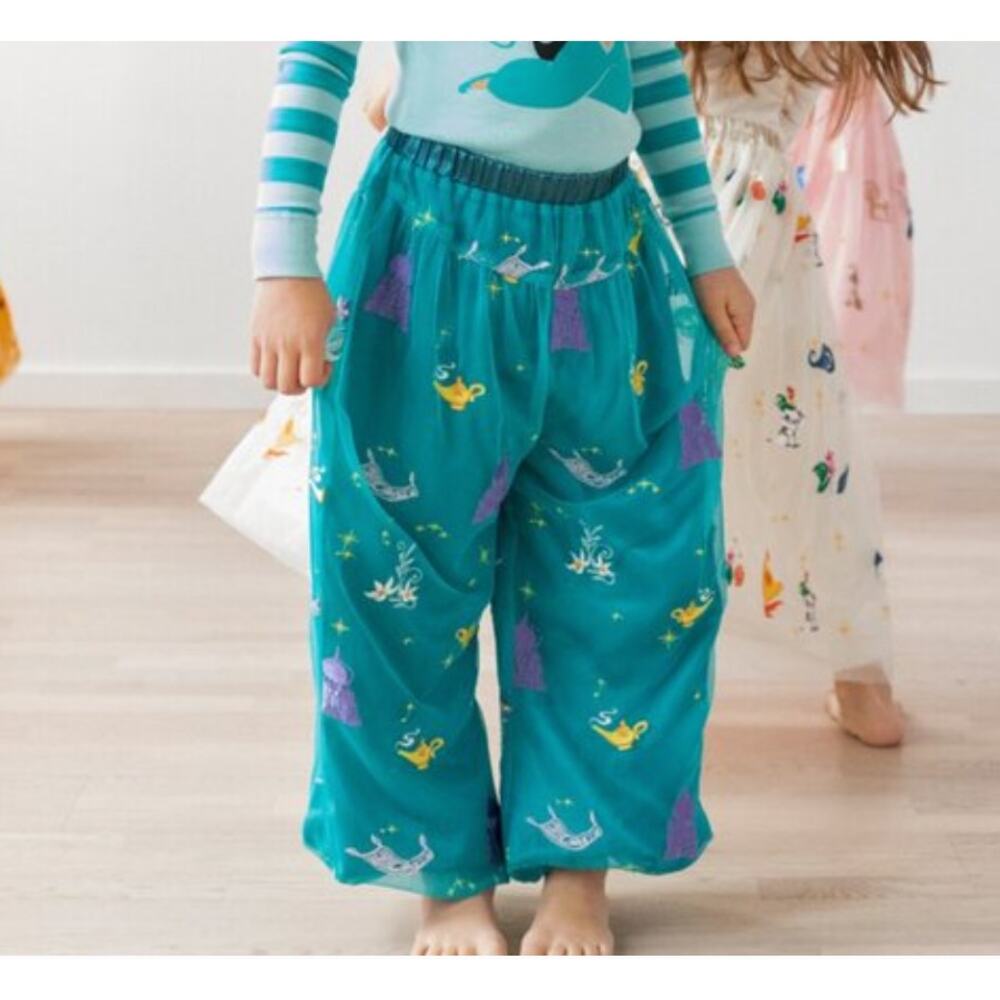 Hanna Andersson Disney Jasmine Tulle Embroidered Harem Pants Princess Aladdin Lg - Picture 16 of 16